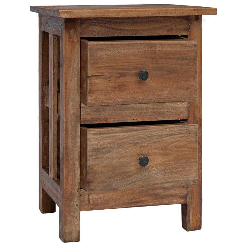 Nightstand Solid Mahogany Wood 40x30x51 cm