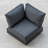 Parker Corner Unit & Footstool in Graphite
