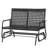 Patio 2-Person Wicker Glider Bench Rocking Chair, Outdoor All-Hand Woven PE Rattan Loveseat W/ Ergonomic Design Rocking System For Patio, Garden, Porch, Lawn