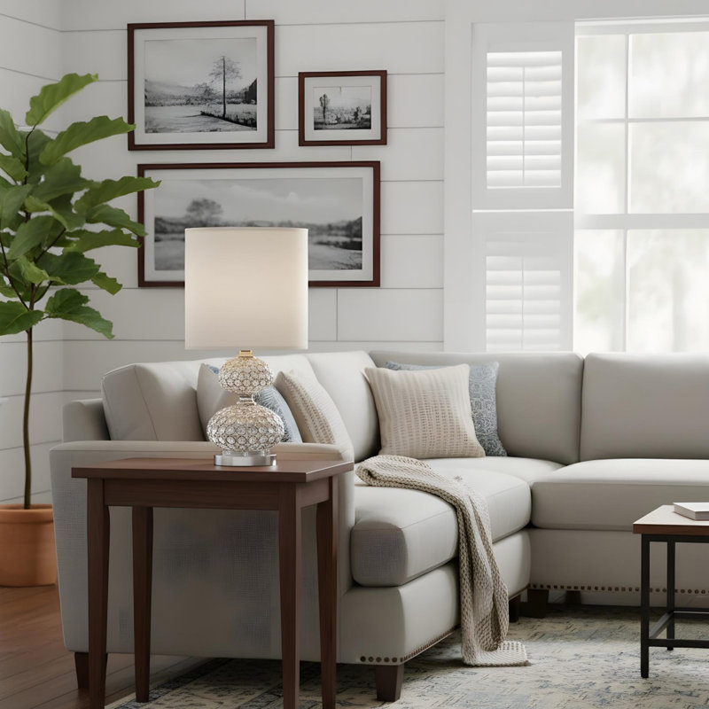 Lampe de table moderne de style cristal de 24 pouces