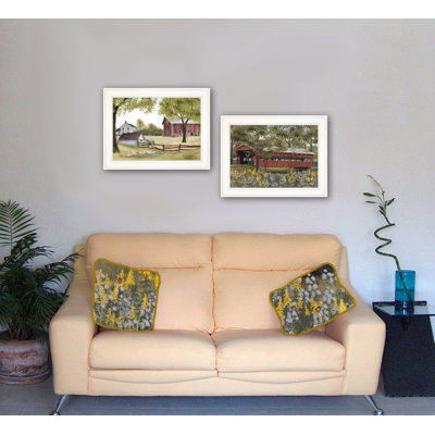 Set Of Two The Spring House 2 Framed Print Wall Art