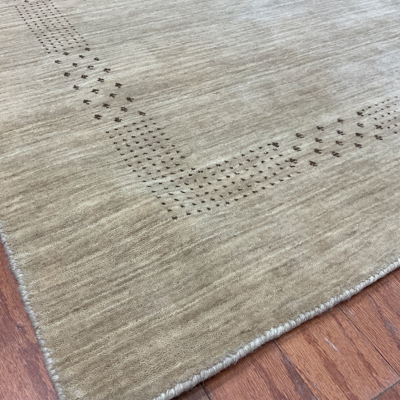  Handmade Modern Gabbeh Wool Rug, Rectangulaire 3 pi x 5 pi