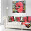Dessin d'un coquelicot rouge - coussin imprimé floral-29597637-29597640