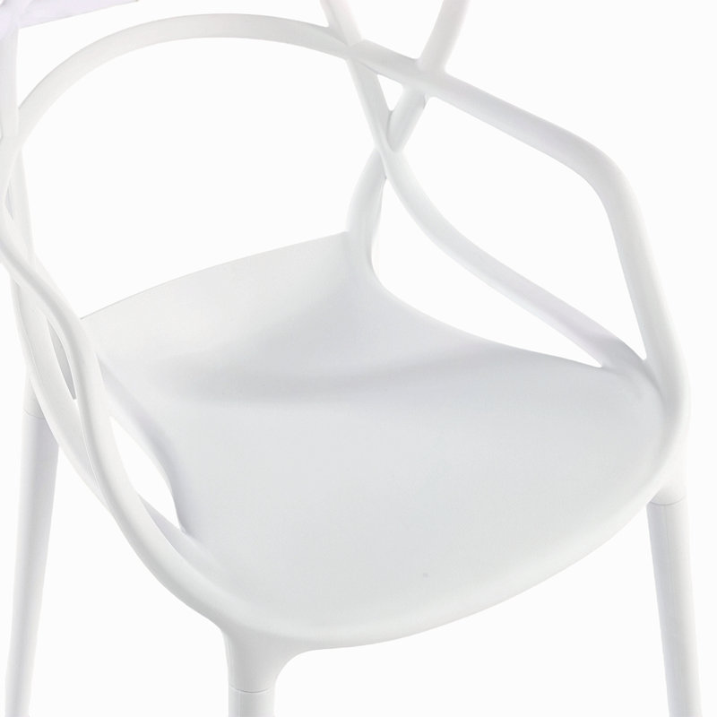 Chaise en plastique 4 pièces, Blanc