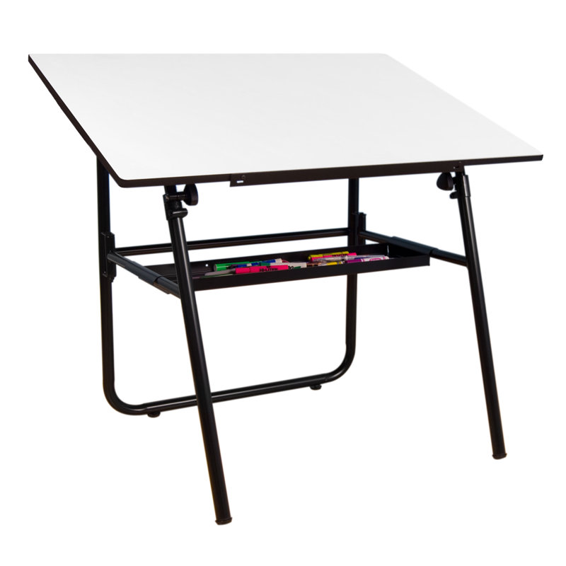 Ultima 42'' Black and White Adjustable Drafting Table