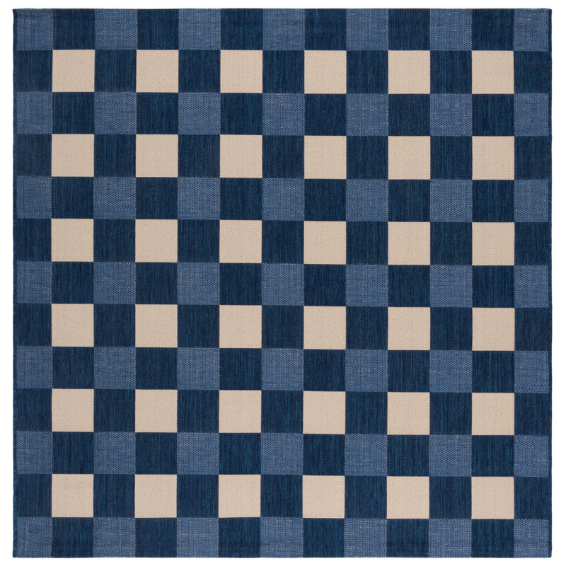 Tapis intérieur / extérieur Courtyard 6443, Carré 6 pi 7 po