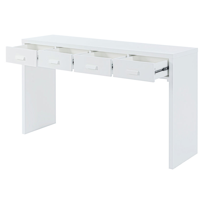 Console moderne, table d'entrée, Blanc