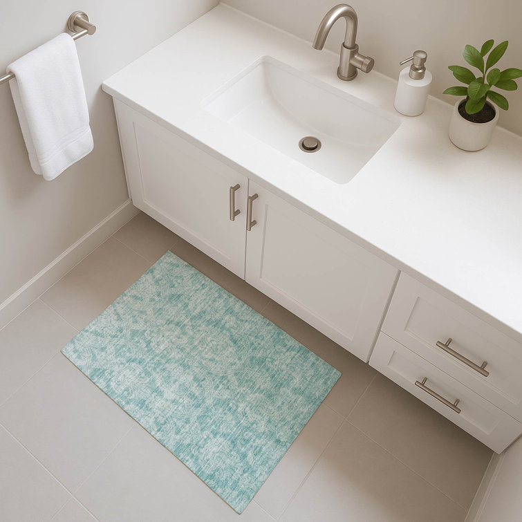 Premium Machine Washable Honig AMF1659 Damask Rug