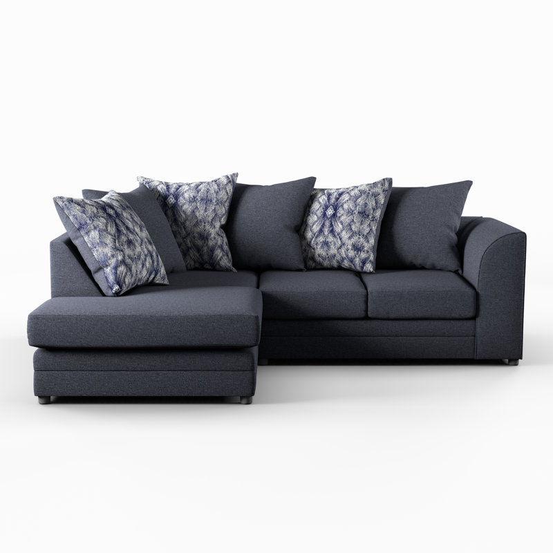 Ellaria Missy Corner Sofa, Navy, Left Hand Facing