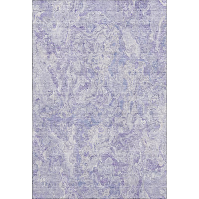 Premium Machine Washable Prisco Plum Rug