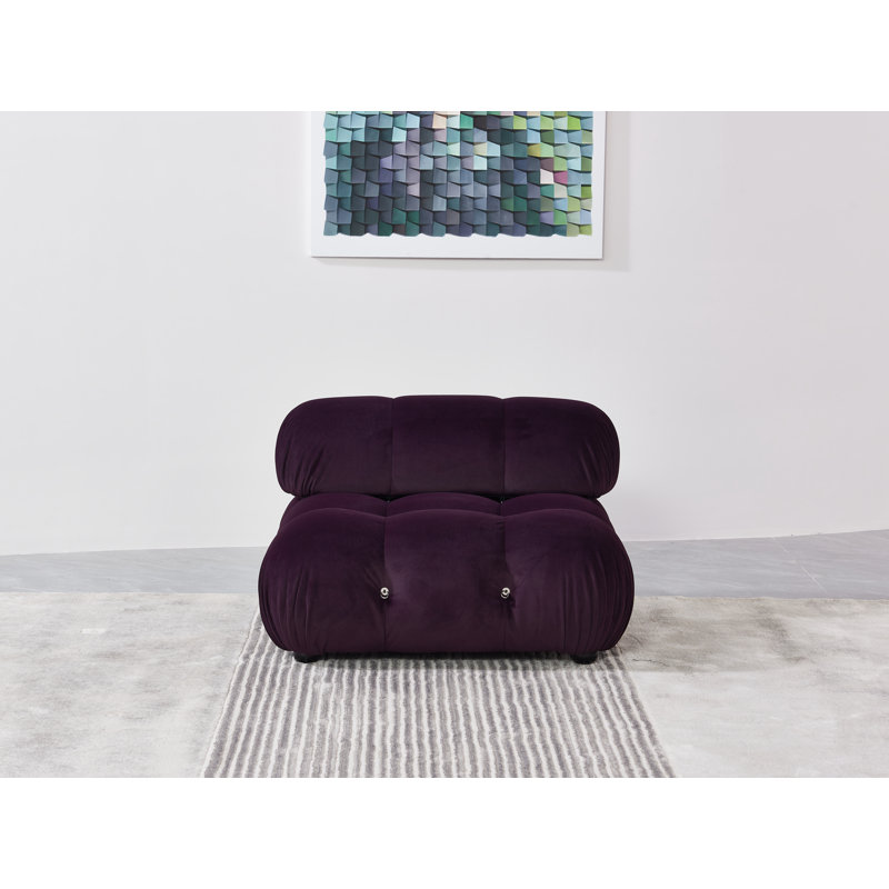 Adelene Upholstered Accent Chair, Purple Velvet