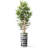 Artificial Tree in Contemporary Blue Stripe Patterned Planter Fake Bamboo Silk Tree-103685664