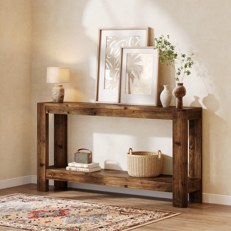 63cm Solid Wood Console Table
