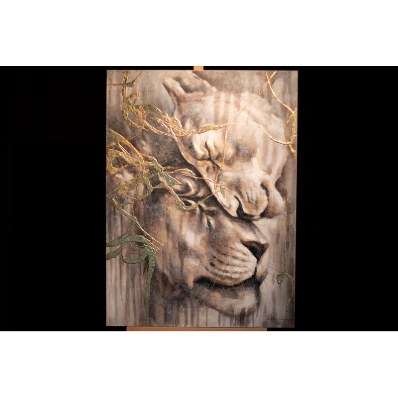Hand -painted acrylic painting, Majestic Love