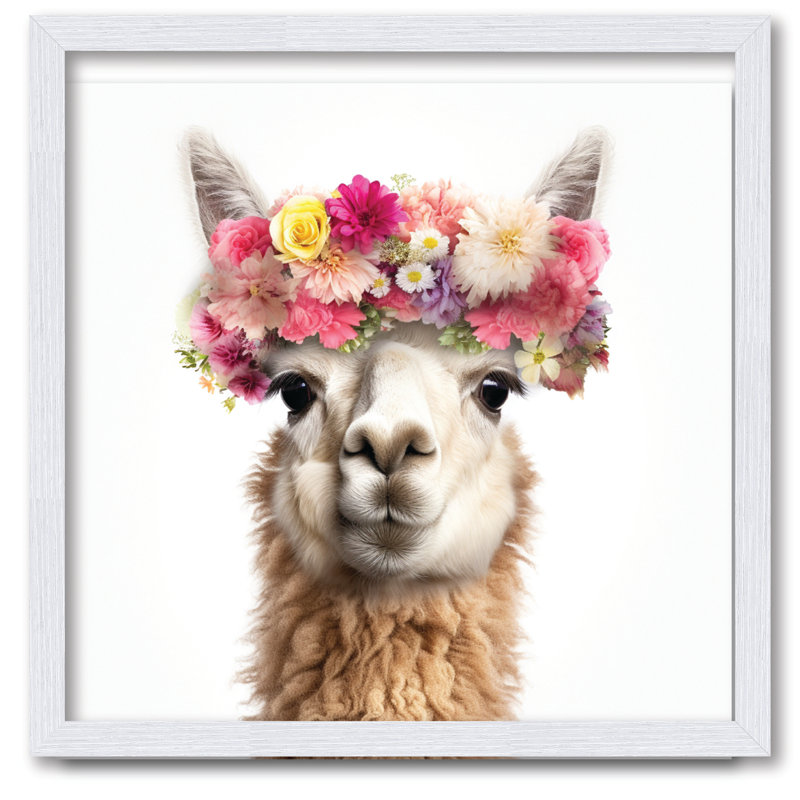 Panneau encadré Sweet-Lama 16 x 16