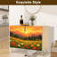 Buffet buffet avec rangement Sunset Mountain Meadow Colorful Daisies Pine Forest avec 2 portes pour le salon et la cuisine