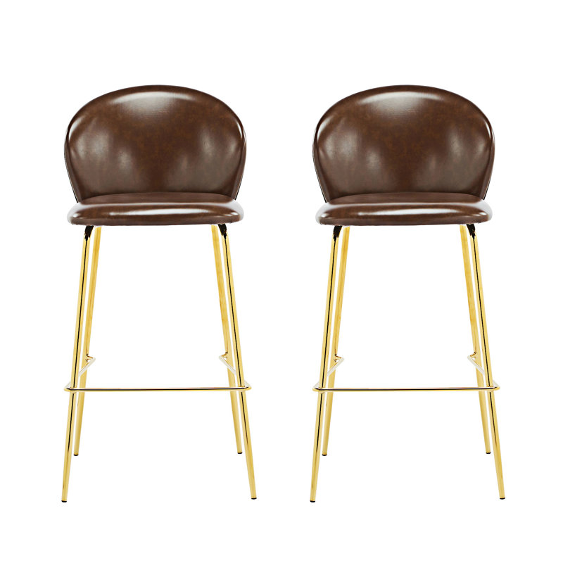 Ensemble de 2 tabourets de bar rembourrés