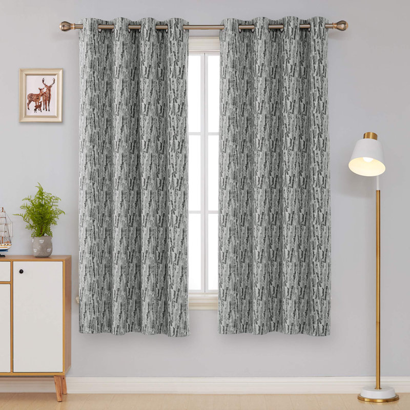 Total Blackout Drapes With Triple-Pass White Coating Back Layer Curtains, Champagne, 52" W x 45" L