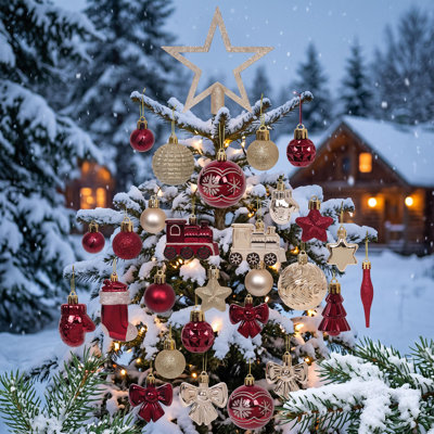Ensemble d'ornement de Noël incassable coloré 100 pièces 2,36 po