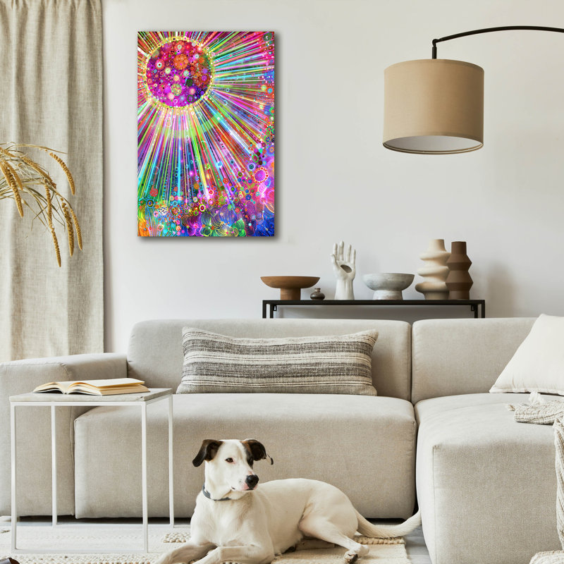 «Big Bang2» par Noemi Ibarz, art mural en verre acrylique, H 36 po x l 24 po x P 0,2 po