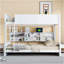 Lit superposé avec armoires de rangement et ports USB, blanc antique-1706981675-1706981676