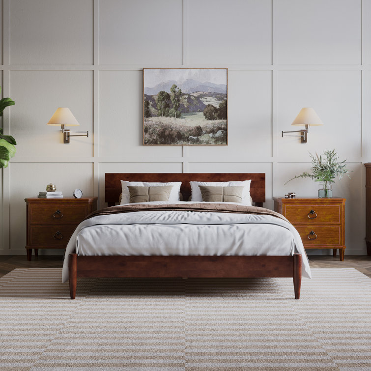 Amandaleigh Solid Wood Panel Bed