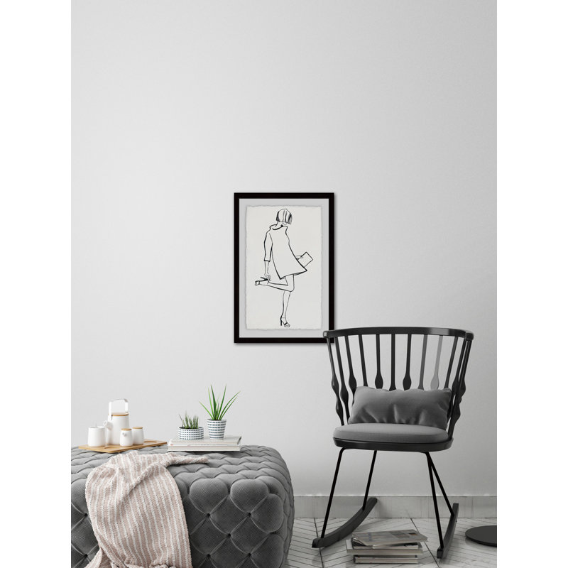 « fifties chic », reproduction de peinture à l’acrylique encadrée, H 12 po x l 8 po
