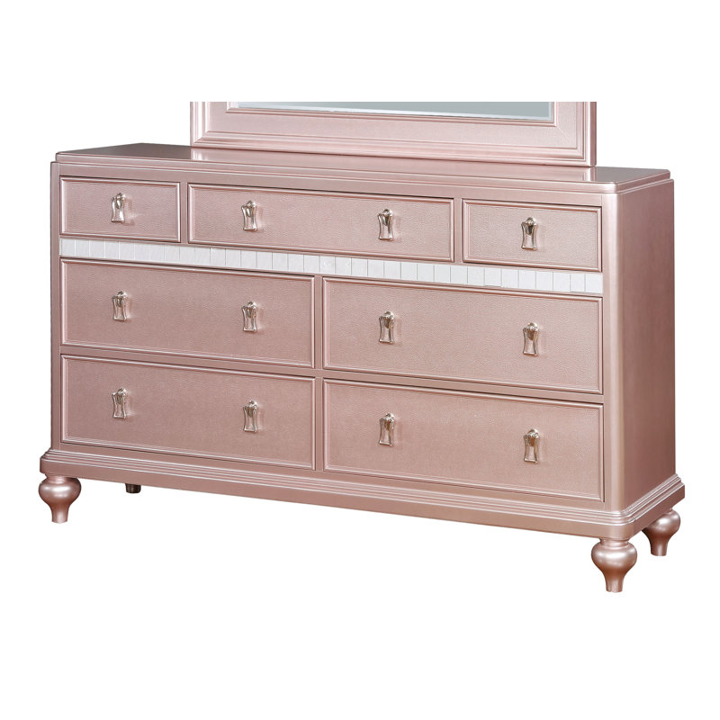 Annistyn 64'' W 7 - Drawer Dresser, Rose Gold