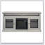 Meuble télé contemporain avec meuble télé avec foyer encastrable 18 po pour téléviseur de 65 po ou moins avec espace de rangement ouvert et fermé, pierre, l 60 po x P 15,75 po x H 29 po