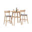 Ensemble de table de bar 3 pièces, table de pub ronde à hauteur de comptoir moderne, plateau supérieur en bois avec tabourets de bar pour la cuisine, le restaurant et le bar à cocktails-427523136-427523141