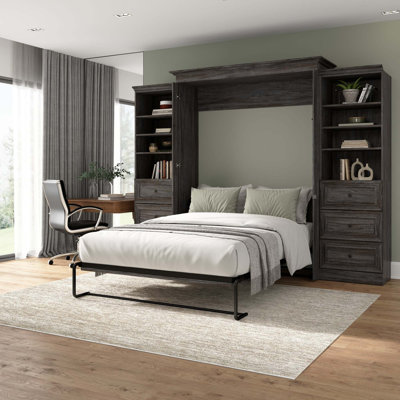 Grand lit escamotable avec rangement Alvaretta