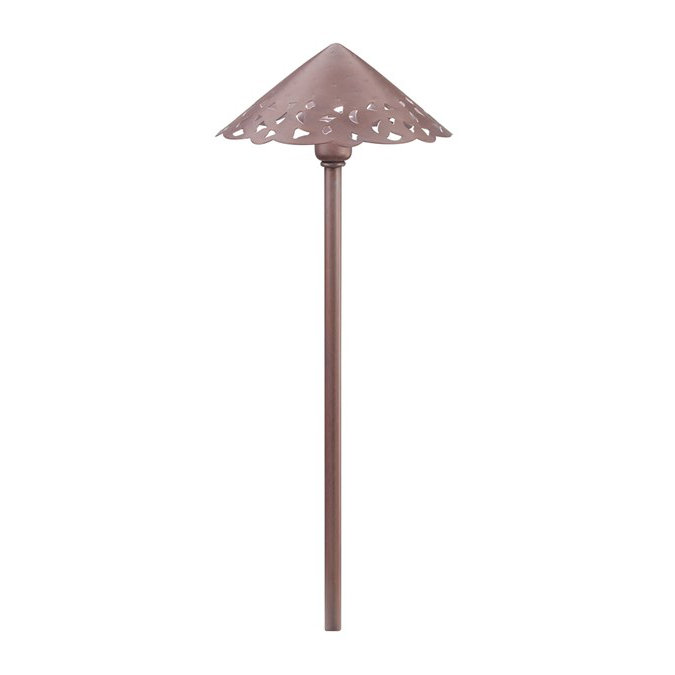 Éclairage de sentier 1 lumière Addysin, Bronze de tannerie texturée