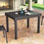 Ensemble de salle à manger d'extérieur rectangulaire pour 6 personnes Betania - Table extensible en aluminium, 6 chaises sans accoudoirs-121427040