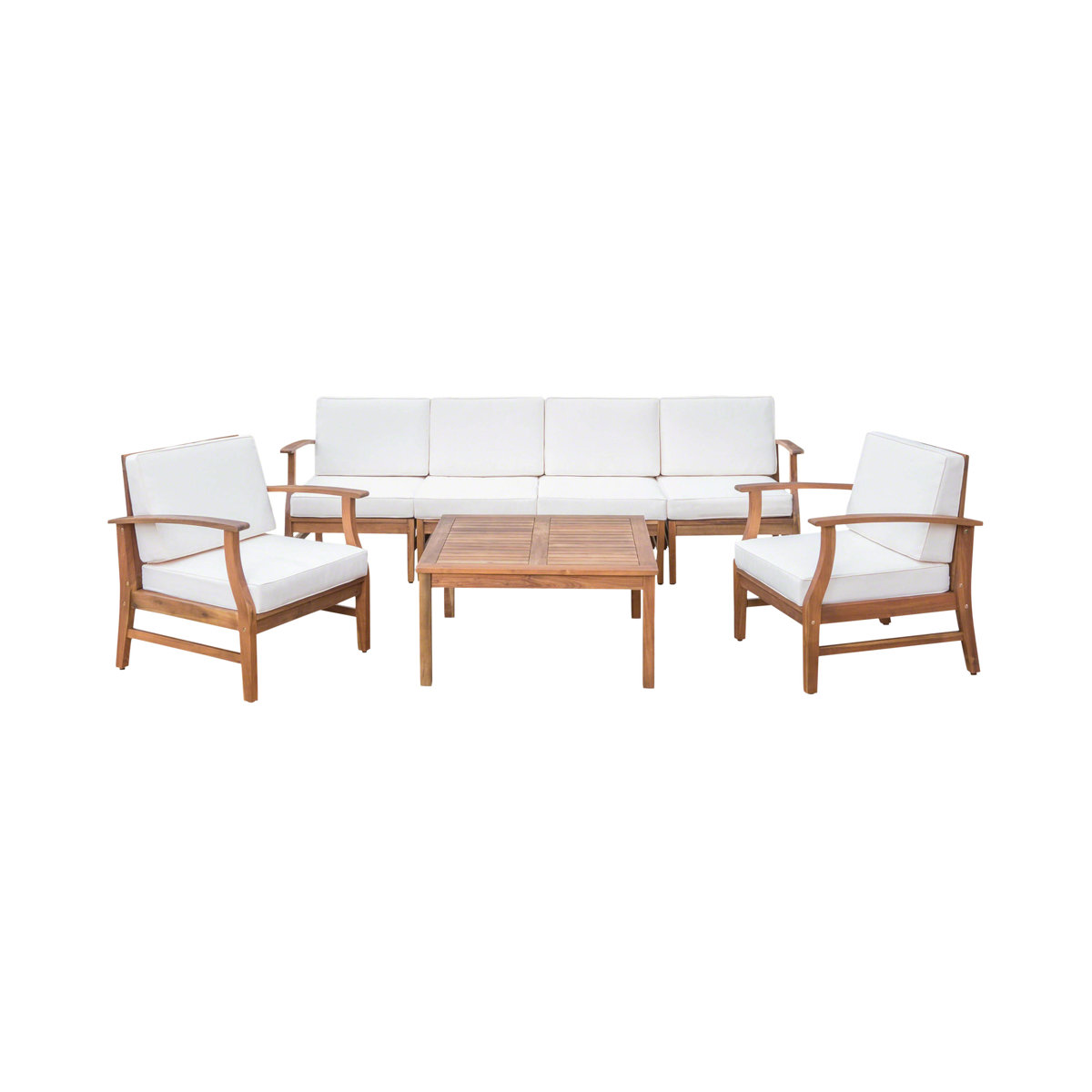 Hulda 7 Piece Sectional Seating Group with Cushions