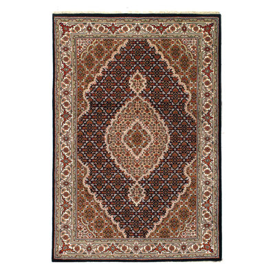 Tabriz Mahi Design Silk & Wool Rug 4' X 6'