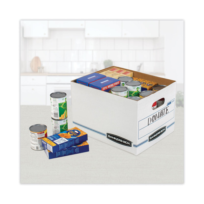 Stor/File Storage Box, Letter/Legal, Lift-Off Lid, White, 6/Pack