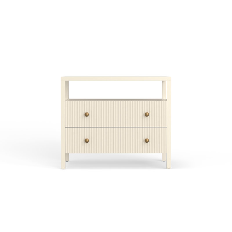 Jennette 27.6" Nightstand, White