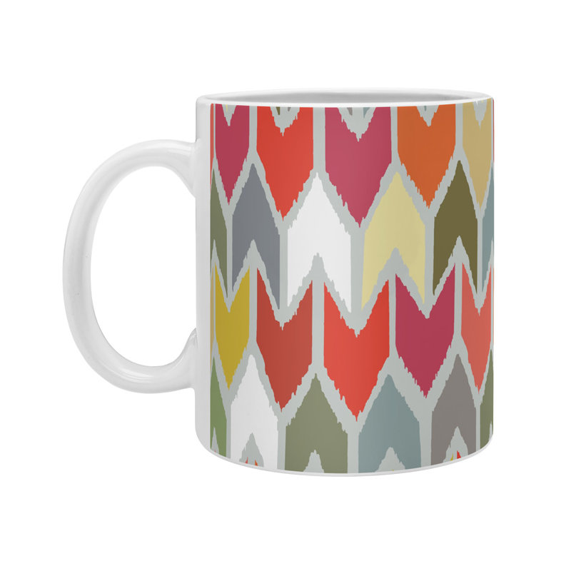 Grande tasse à café à chevrons ikat
