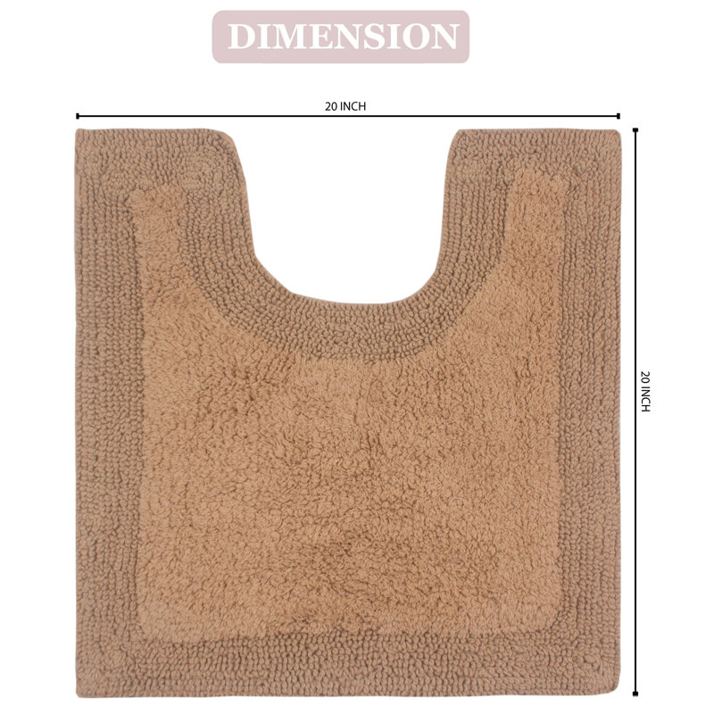 Tapis pour salle de bain contourné 100% coton 20 po x 20 po Bruss, Lin
