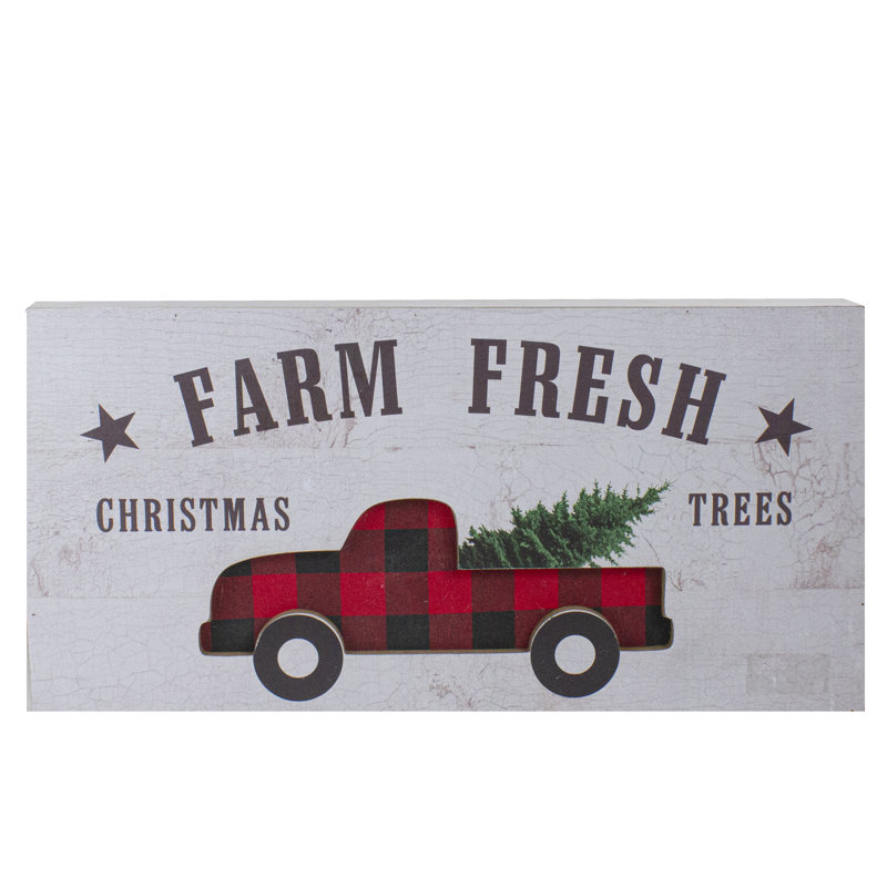 Enseigne de Noël 16 po Farm