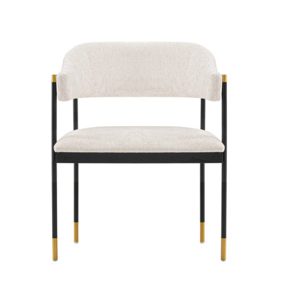 Chaise d'appoint rembourrée en métal Lia