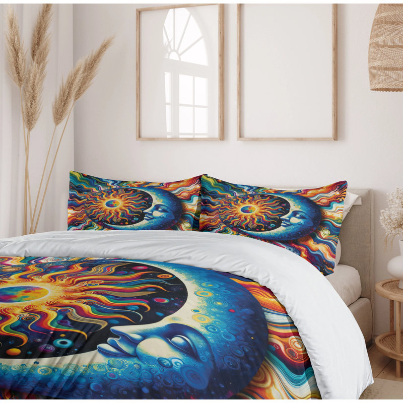 Trippy Duvet Cover, California King Duvet Cover + 2 Standard Shams