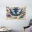 August Grove Boho Wall Hanging Tapestry Medieval Witchcore Butterfly Pale Blue Eggshell Green-188972746
