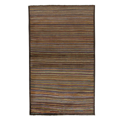 Hand-Knotted High-Quality Brown/Yellow/Blue Area Rug