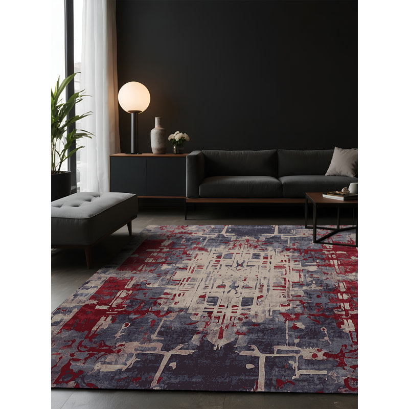 Tapis brun soyeux et moelleux, Carré 4 pi
