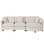 Canapé modulaire en chenille 3 pièces en U de 107 po avec méridienne courbée et 3 coussins décoratifs U_Style - parfait pour les salons