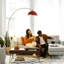 Lampe sur pied à arc 92 po à intensité variable Luna Bella-348735900