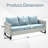 Naresa 3-Seat Patio Outdoor Sofa, All-Weather PE Wicker-1547632659-1547632657