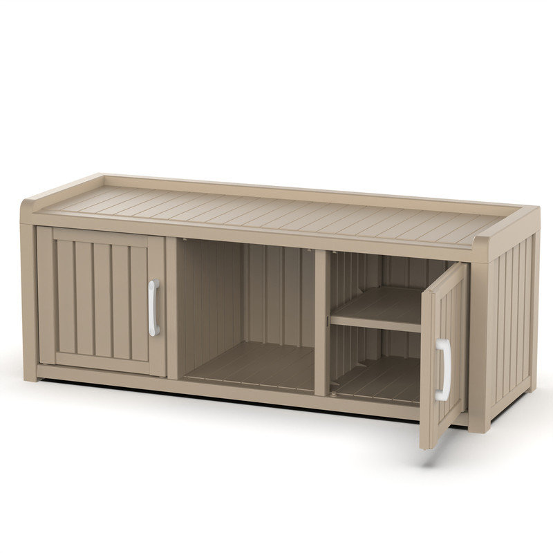 Armoire à chaussures double 120 gallons, Gris
