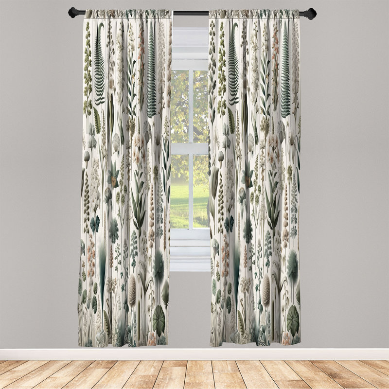Semi Sheer Curtain Pair, 56" W x 95" L
